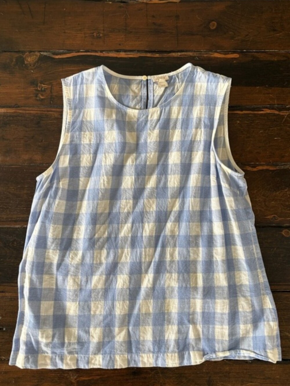Gingham Sleeveless Shell Top